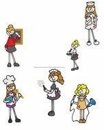 collage of female professions