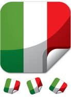 stickers with Italian flag