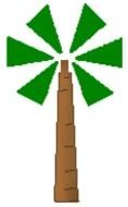 Clip art of pixed Palm tree