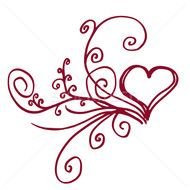 Stock Photo Vector Illustration Heart Shaped Outline With