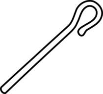 stick for shepherd in graphic representation