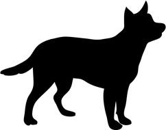 Clip Art of dog silhouette