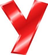 Clip art of red y Letter