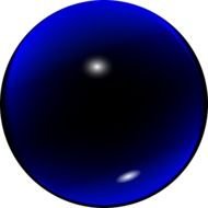 ball orb marble glass blue shiny N2