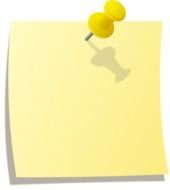 Yellow Note With Thumbtack drawing