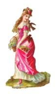 antique woman as a colorful picture