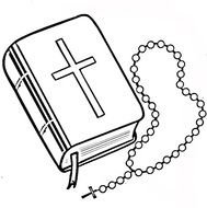 bible book with a cross
