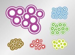 clipart of the Round Cloud Shapes
