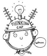 Kid In Thinking Cap drawing