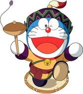 Doraemon, a cat robot, anime character