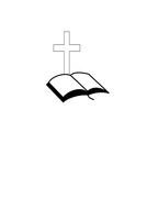 painted white cross and bible