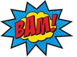 Super Hero bam drawing