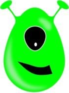 green alien head