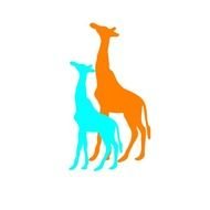 Giraffes Silhouette drawing