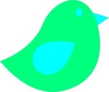 Green Little Bird At Clkercom Vector Online