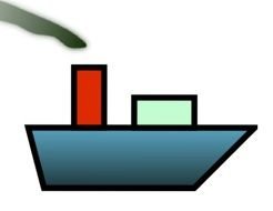 painted square ship