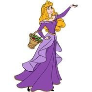 Briar Rose Aurora Sleeping Beauty Basket Berries Purple Dress