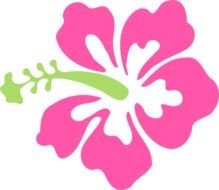 Pink Green Hibiscus At Clkercom Vector Online