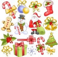 collage of christmas decorations