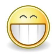 smiley with big white teeth as a picture for a clipart