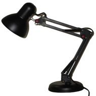 black table lamp on a white background