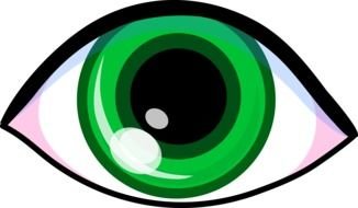 drawing green eye