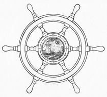 steering wheel for a ship as a picture for clipart