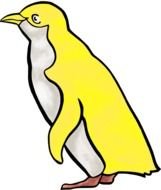Yellow Penguin At Clkercom Vector Online Royalty