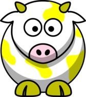 Yellow Cow At Clkercom Vector Online Royalty
