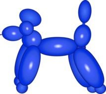 Balloon Dog Blue Medium Size