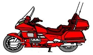 red motorcycle as a picture for clipart