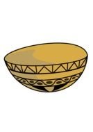 tribal bowl, drawing