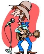 Clipart of Country Music singer