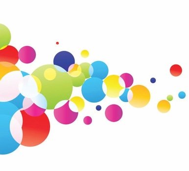 Colorful Glowing Bubbles Background Vector Illustration Free