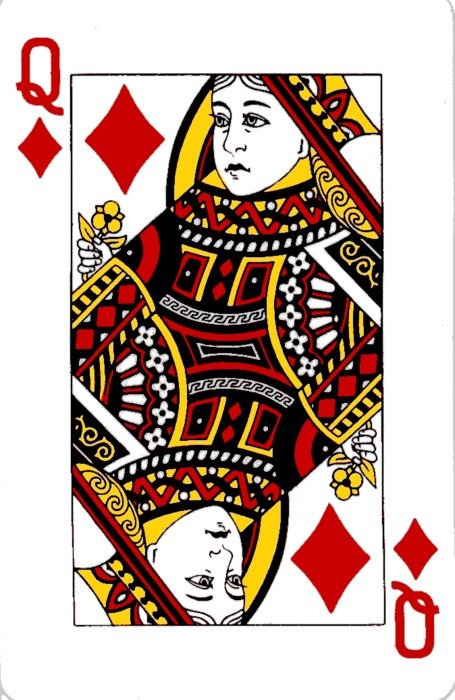 Queen Of Diamonds as picture for clipart