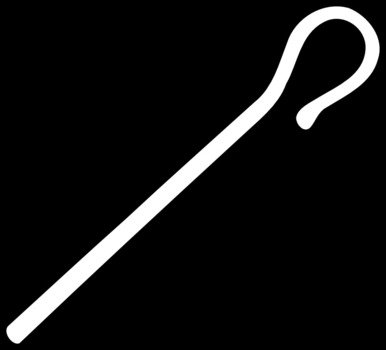 stick for shepherd in graphic representation