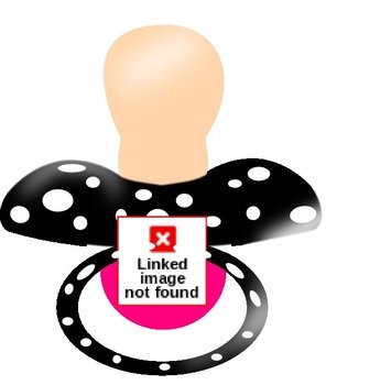 Polka Dot Pink Black Passifier At Clkercom Vector