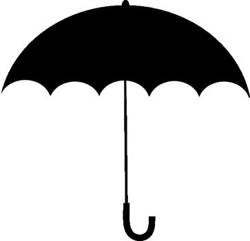 Black White Umbrella At Clkercom Vector Online
