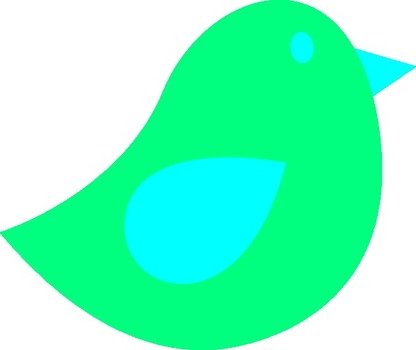 Green Little Bird At Clkercom Vector Online
