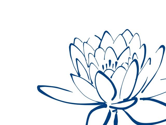Lotus Flower Outline Blue Vector Online