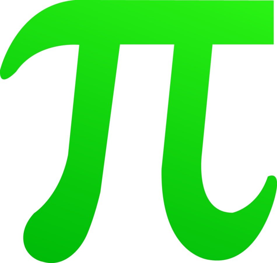 Green Pi as a picture for clipart