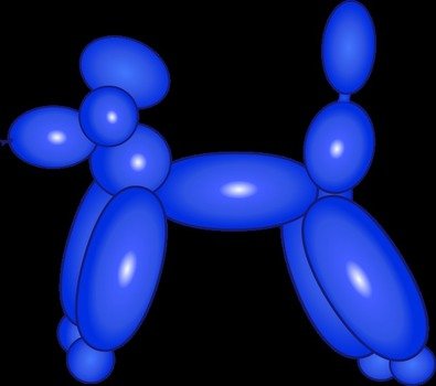 Balloon Dog Blue Medium Size