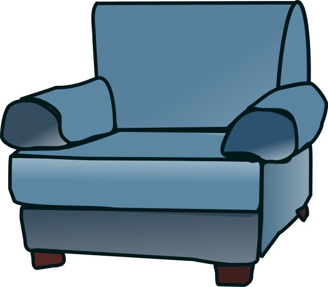 Clipart of blue Armchair