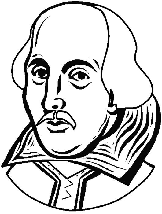 Coloring Picture Of Portrait William Shakespeare