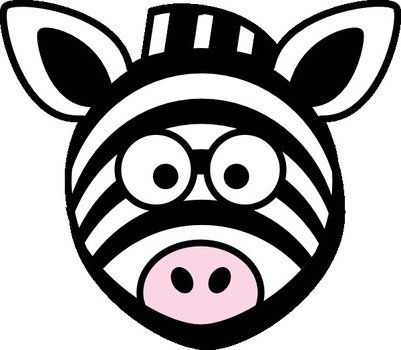 Zebra Head No Body At Clkercom Vector Online