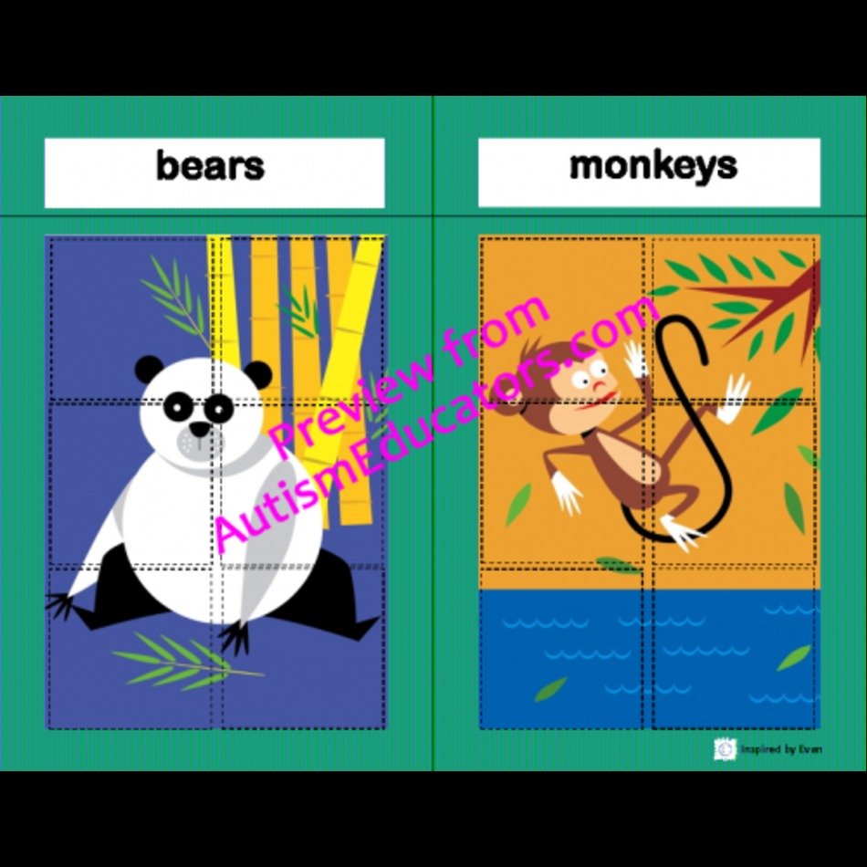 Animal Sorting Boards For Autism