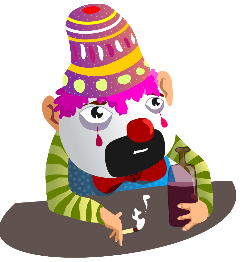 Drawing Of A Sad Clown Free Image Download