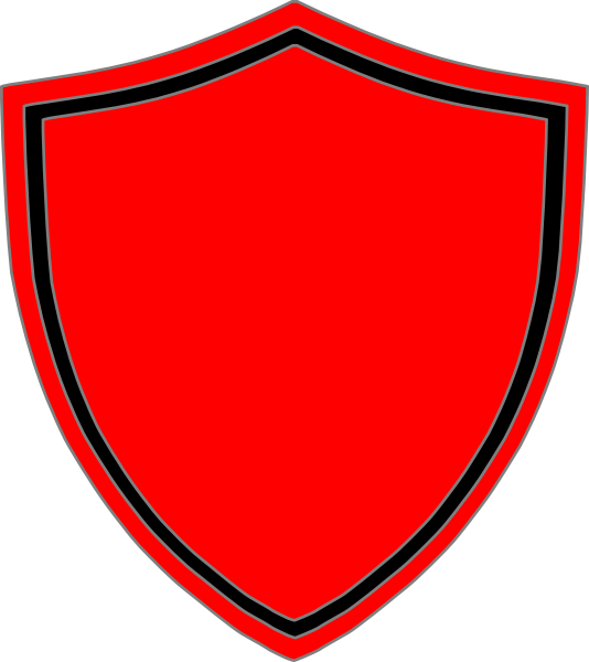 Red Shield With Black Border At Clkercom Vector free image download