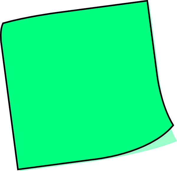 Green Sticky Note At Clkercom Vector Online free image download