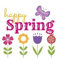 Colorful happy spring clipart